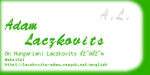 adam laczkovits business card